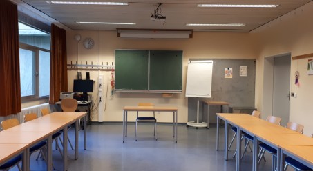 Foto vom Unterrichtsraum im Hauptgebäude